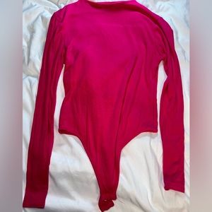 Naked Wardrobe thong mock neck bodysuit